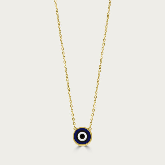 The Round Enamel Evil Eye Necklace