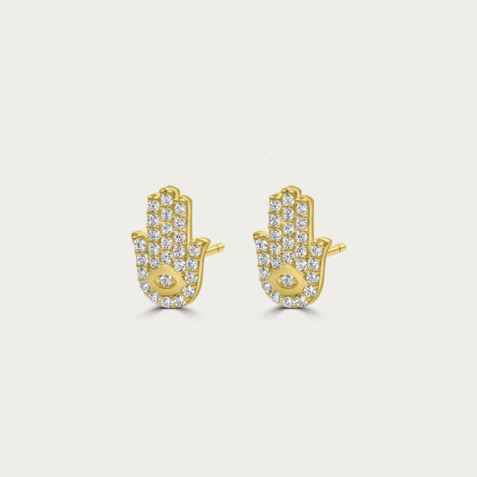 The Double Protection Hamsa Studs