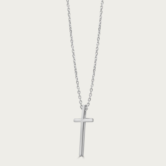 The Elongated Plain Cross Necklace