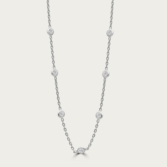 The Bezel CZ Station Necklace