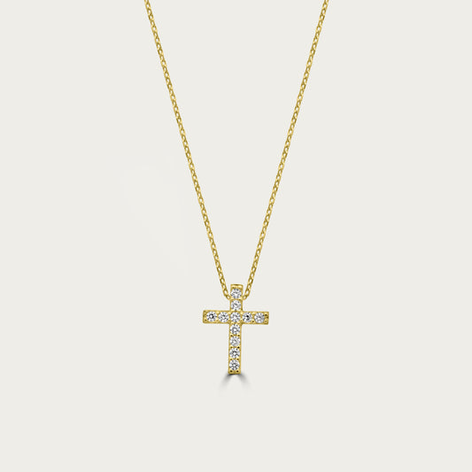 The Classic Pave Cross Necklace