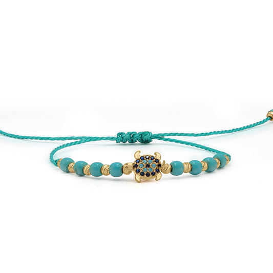 The Turquoise Turtle Macramé Bracelet