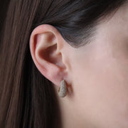 The Tapered Pave Hoops
