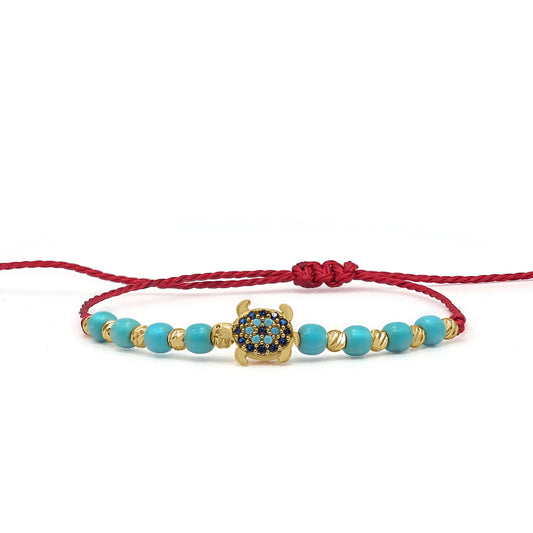 The Turquoise Turtle Macramé Bracelet