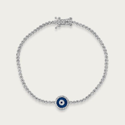 The Murano Glass Eye Tennis Bracelet