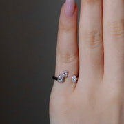 The Floating Diamonds Ring -Pear