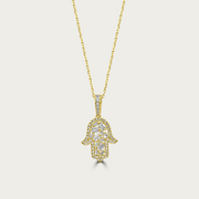 The Mosaic Hamsa Necklace