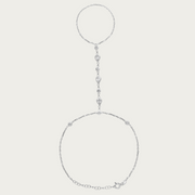 The Pear and Round Bezel CZ Handchain