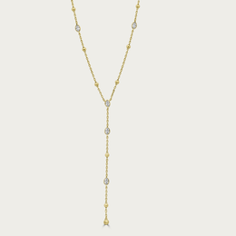 The Beaded Bezel Station Lariat