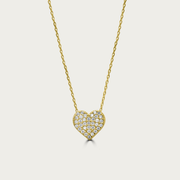 The Bold Pave Heart Necklace