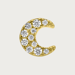 The Pave Moon Stud