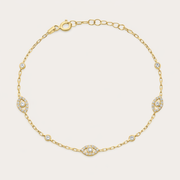 The Mini Matakia Bracelet with Bezel CZ