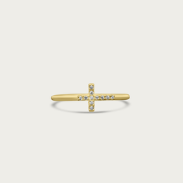 The Pave Side Cross Ring