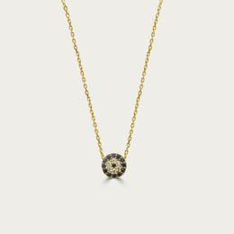The Floating Pave Evil Eye Necklace