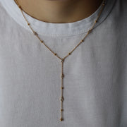 The Beaded Bezel Station Lariat
