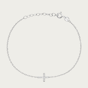 The Pave Mini Cross Bracelet