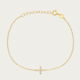 The Pave Mini Cross Bracelet