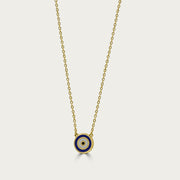The Round Enamel Evil Eye Necklace