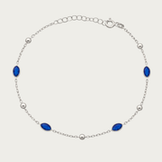 The Beaded Bezel Marquise CZ Station Bracelet