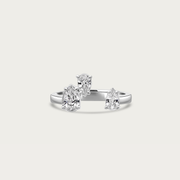 The Floating Diamonds Ring -Pear