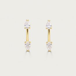 The Invisible Pear Drop Studs