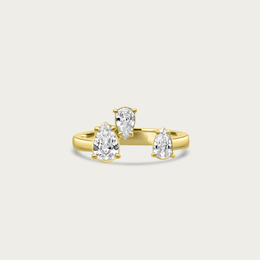 The Floating Diamonds Ring -Pear
