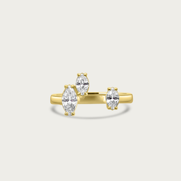 The Floating Diamonds Ring -Marquise