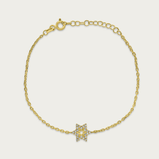 The Pave Star of David Bracelet