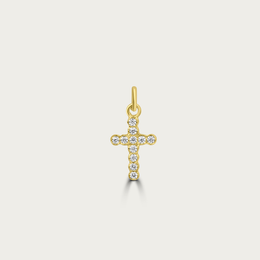 The Pave Bubble Cross Charm