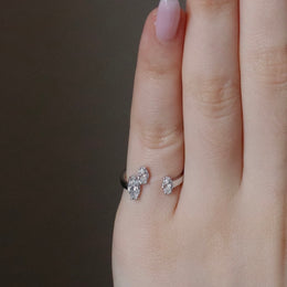 The Floating Diamonds Ring -Marquise