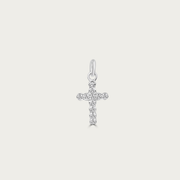 The Pave Bubble Cross Charm