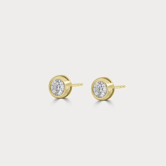 The Chubby Bezel CZ Studs