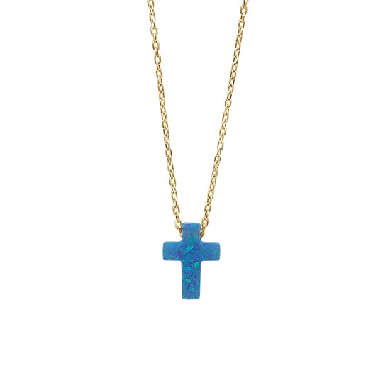 The Opal Cross Necklace