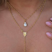 The Victorian Setting Pear Pendant