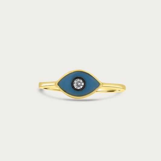 The Sky Blue Evil Eye Ring