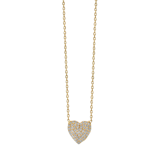 The Pave Heart Necklace