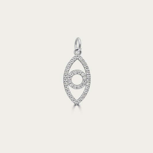 The Vertical Pave Eye Pendant