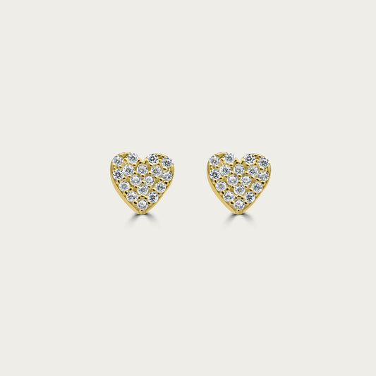 The Pave Heart Studs