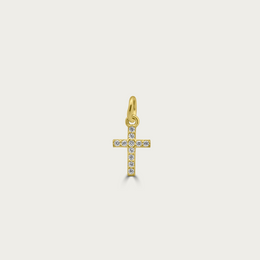 Pave Cross Charm
