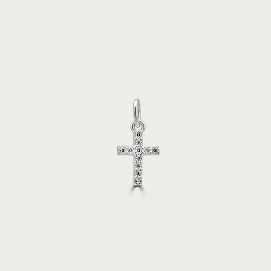 Pave Cross Charm