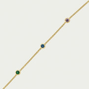 The Round Bezel Stone Bracelet