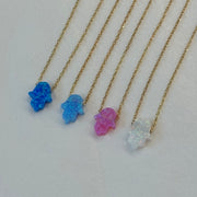 The Opal Hamsa Necklace