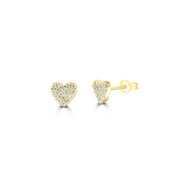 The Pavé Heart Studs