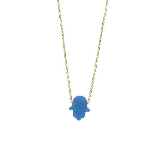 The Opal Hamsa Necklace