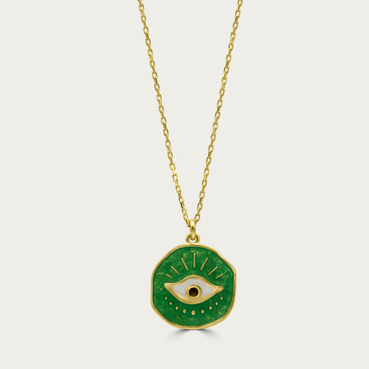 The Enamel Vintage Eye Necklace