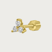 The Three Stone Cluster Stud