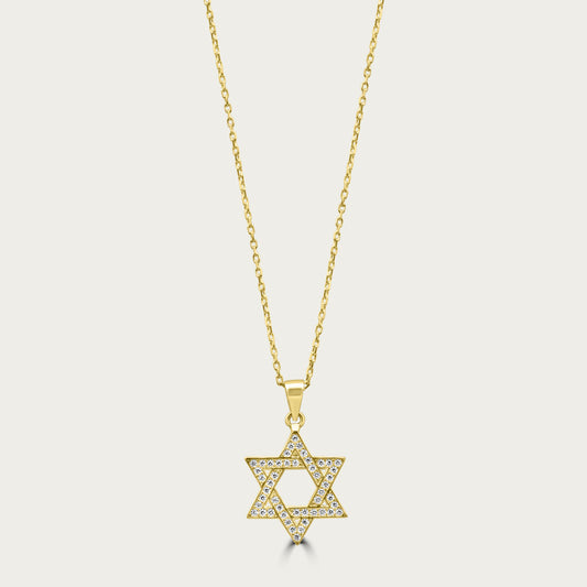 The Star of David Halo Necklace