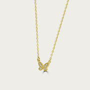 The Pave Mini Butterfly Necklace