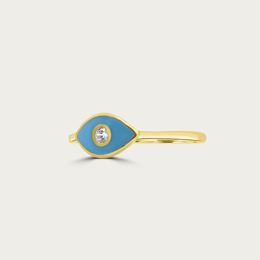 The Sky Blue Evil Eye Ring