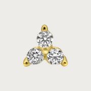 The Three Stone Cluster Stud